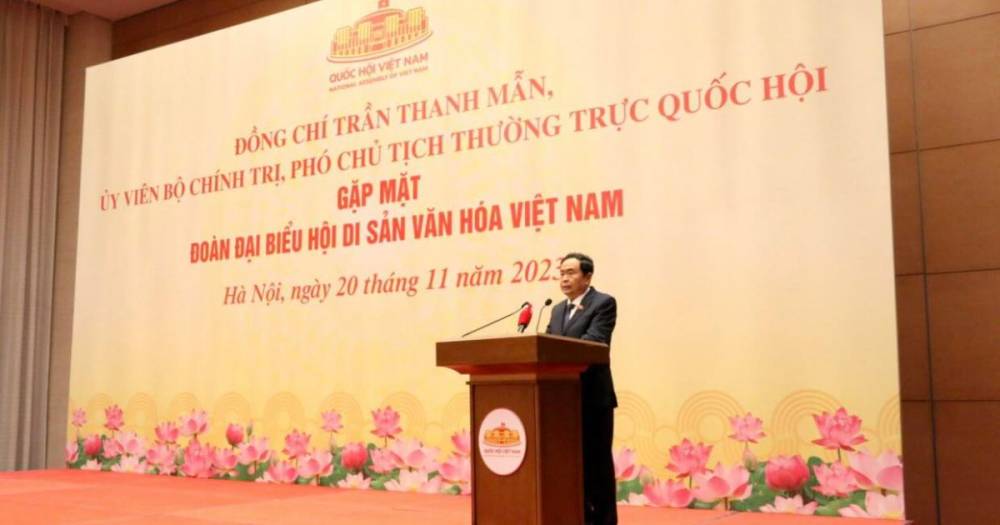 Phó Chủ tịch Thường trực Quốc hội Trần Thanh Mẫn gặp mặt Đoàn đại biểu Hội Di sản Văn hóa Việt Nam